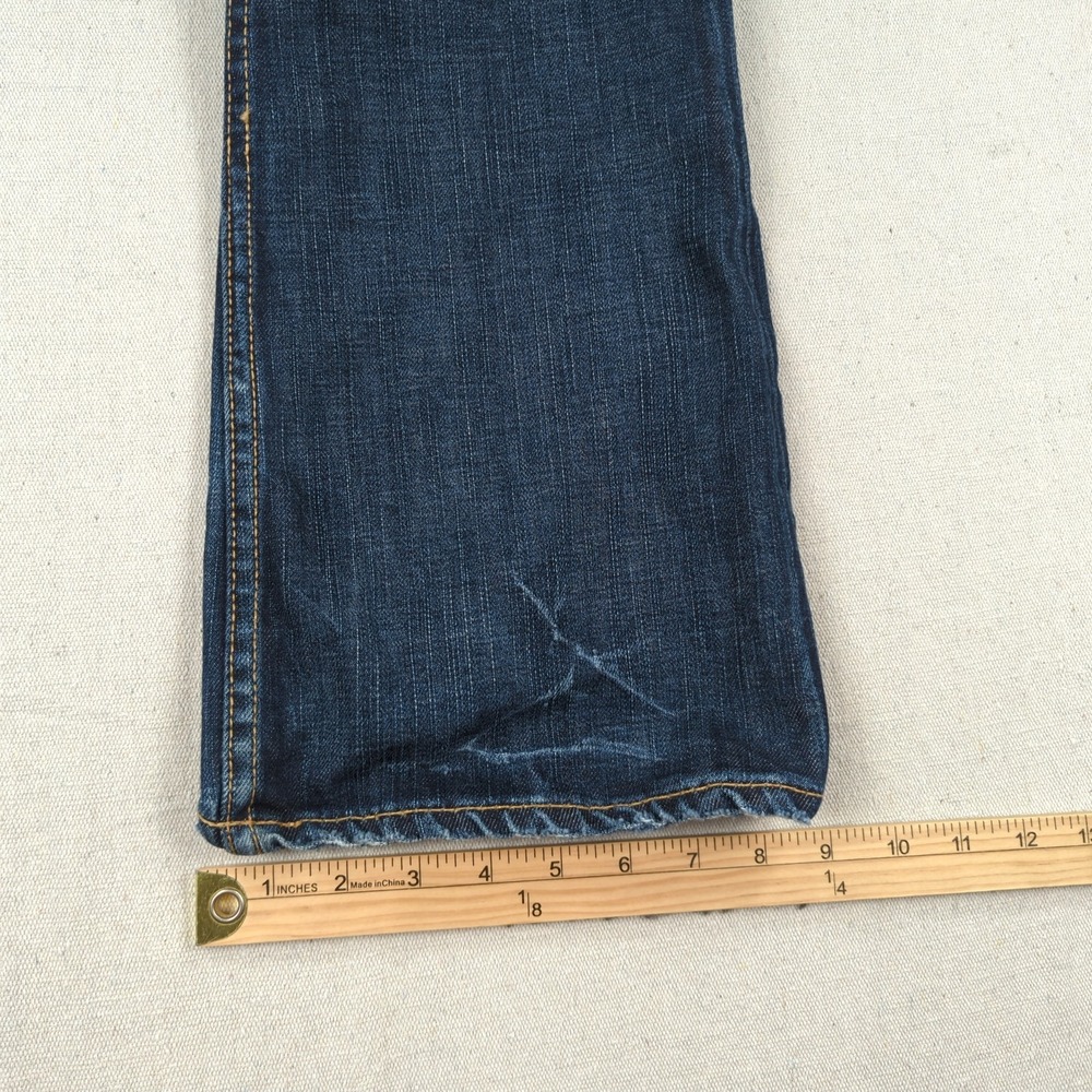 1921 Jeans Womens 28 Blue Surplus Flare Distressed Faded Boho - Picture 6 of 16